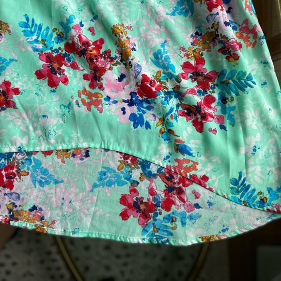 Spring & Summer Floral High Low Dress with Sinch waist and cross back straps - Picture 6 of 7